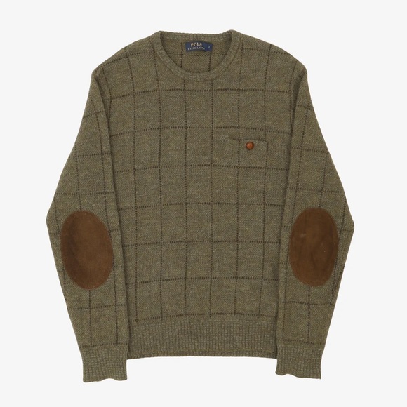 Polo Ralph Lauren Other - Polo by Ralph Lauren Khaki Checkered Crewneck Sweater